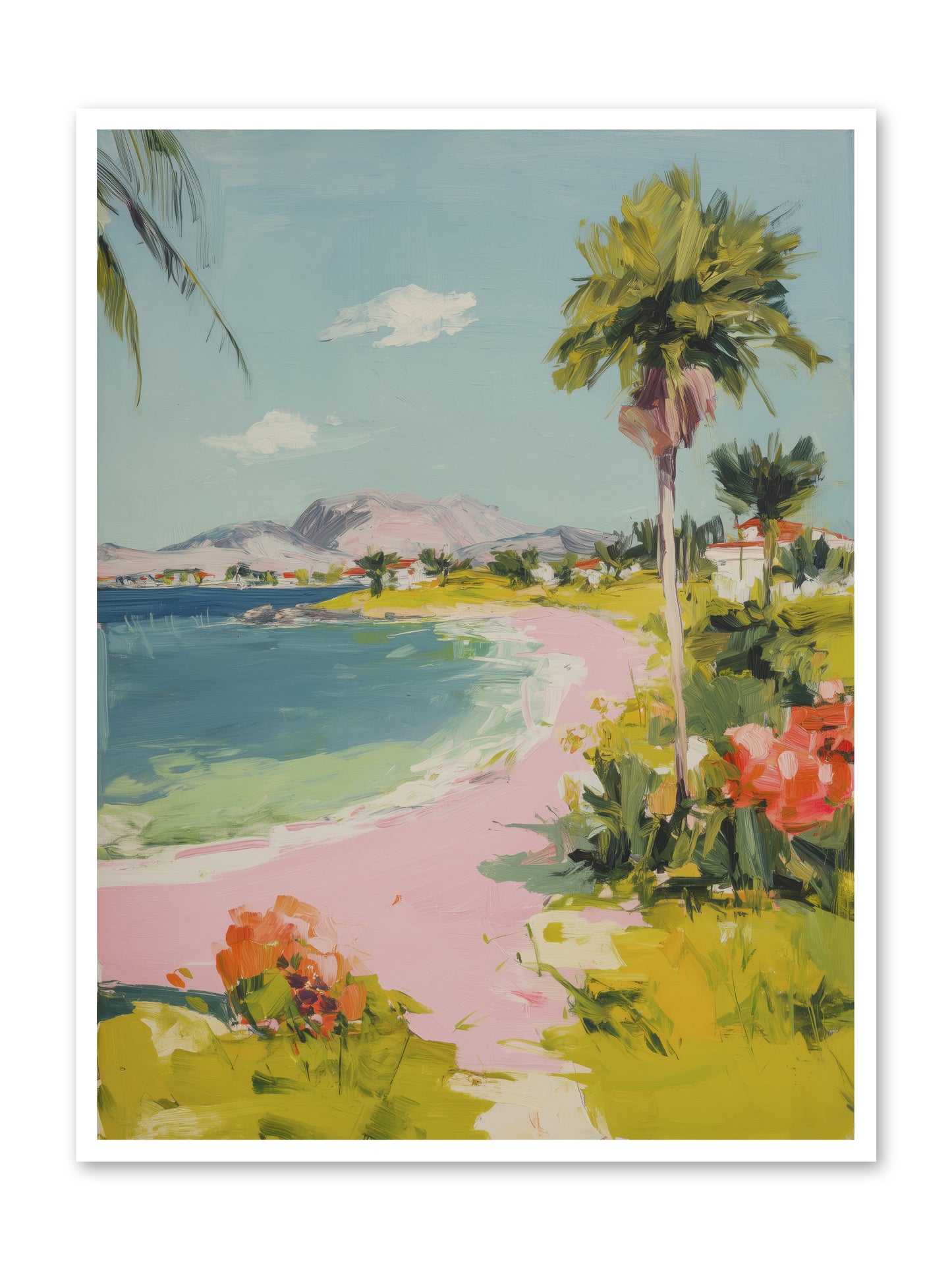 Rosy Coastline -- Paper Print 36x48