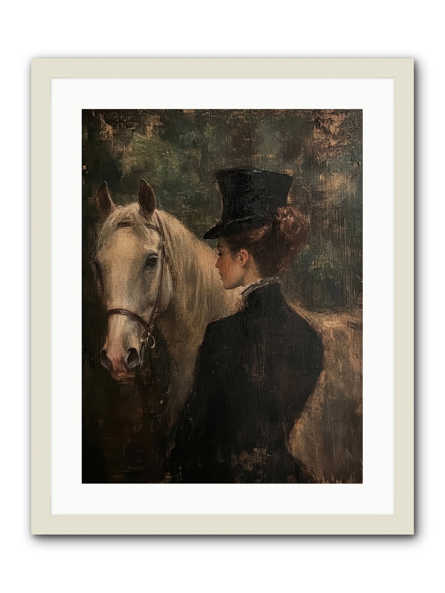 Rough Cut Diamond -- Framed Print - White 18x24