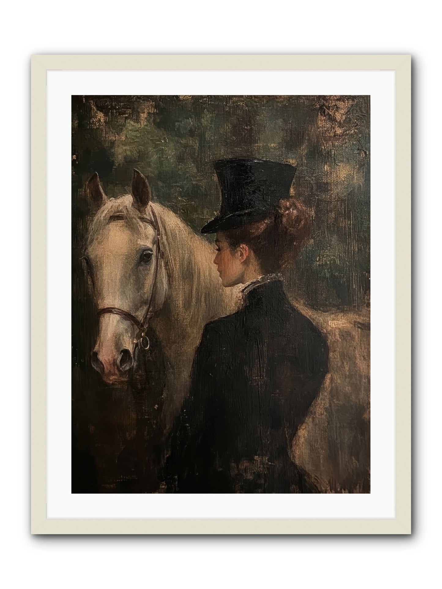 Rough Cut Diamond -- Framed Print - White 24x32