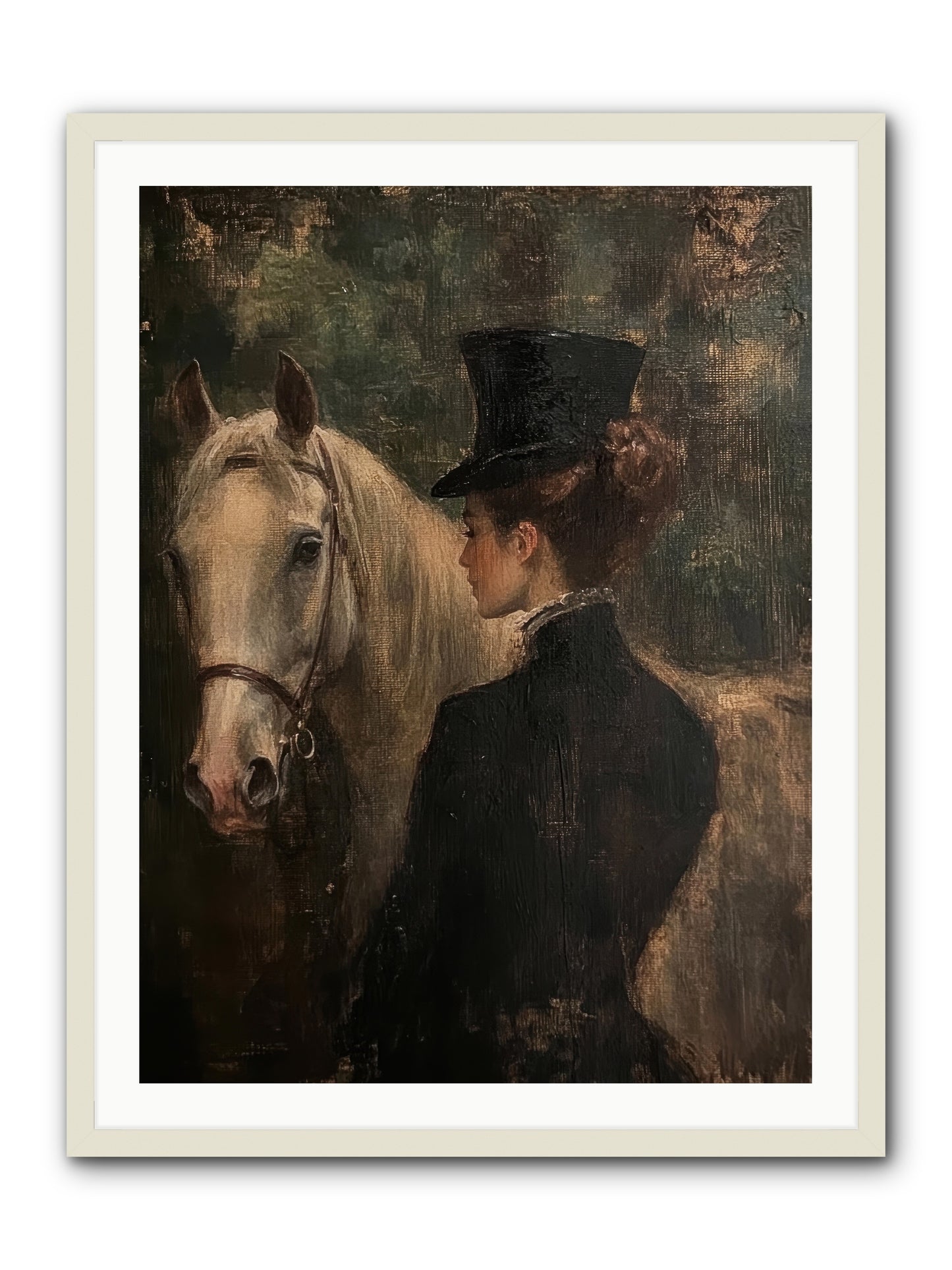 Rough Cut Diamond -- Framed Print - White 30x40