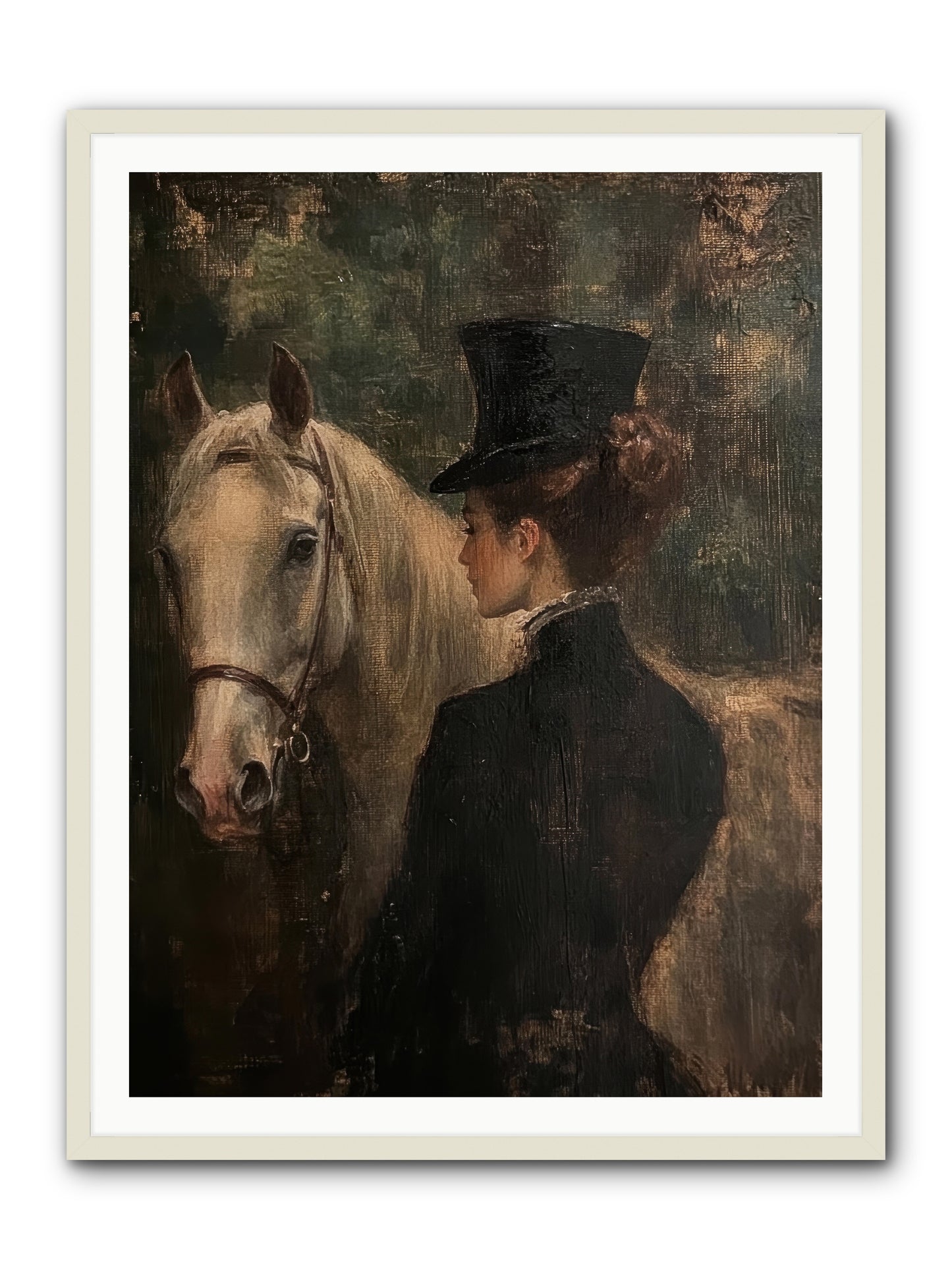 Rough Cut Diamond -- Framed Print - White 36x48