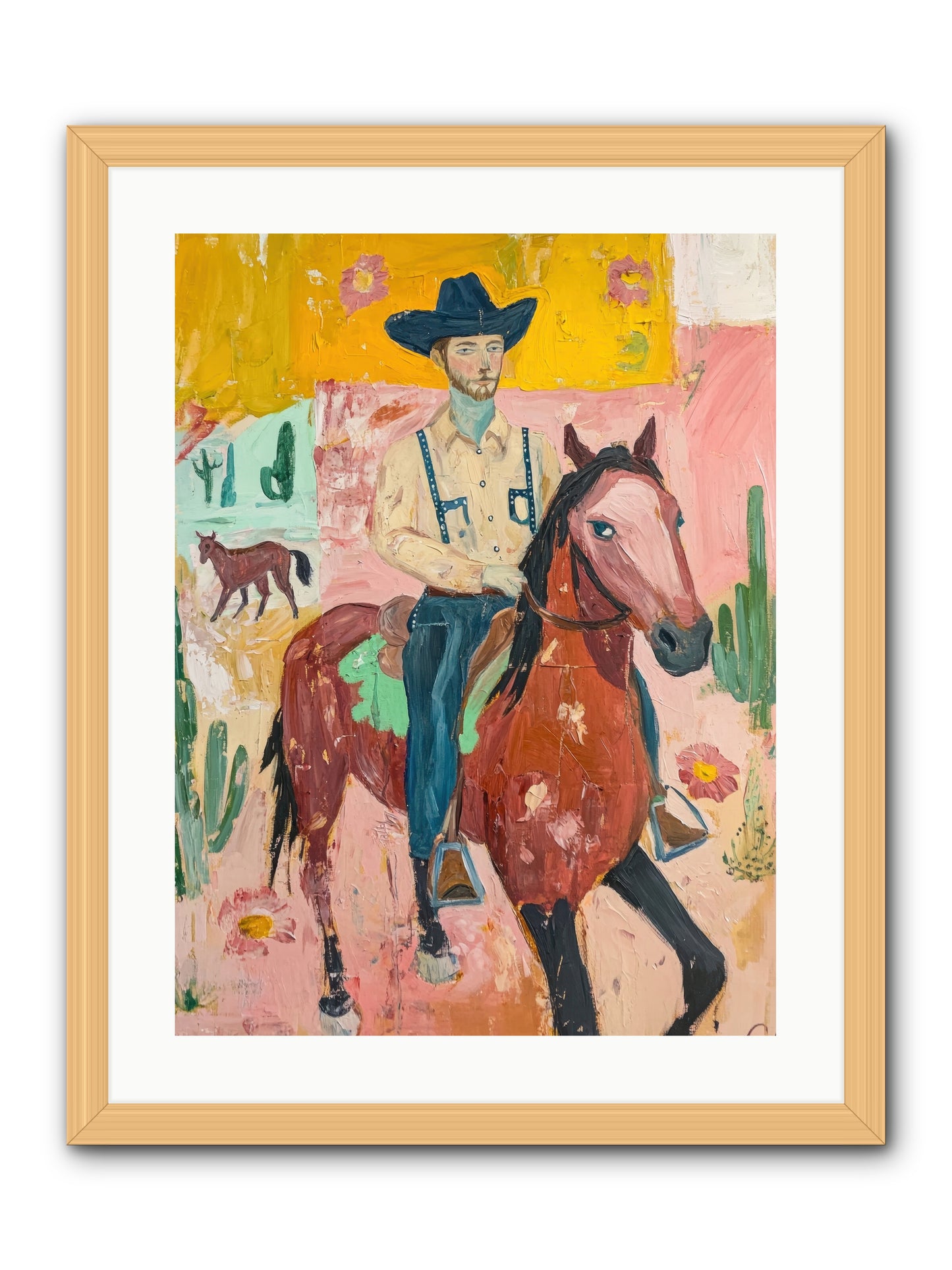 Rough Stock Glory -- Framed Print - Natural 18x24