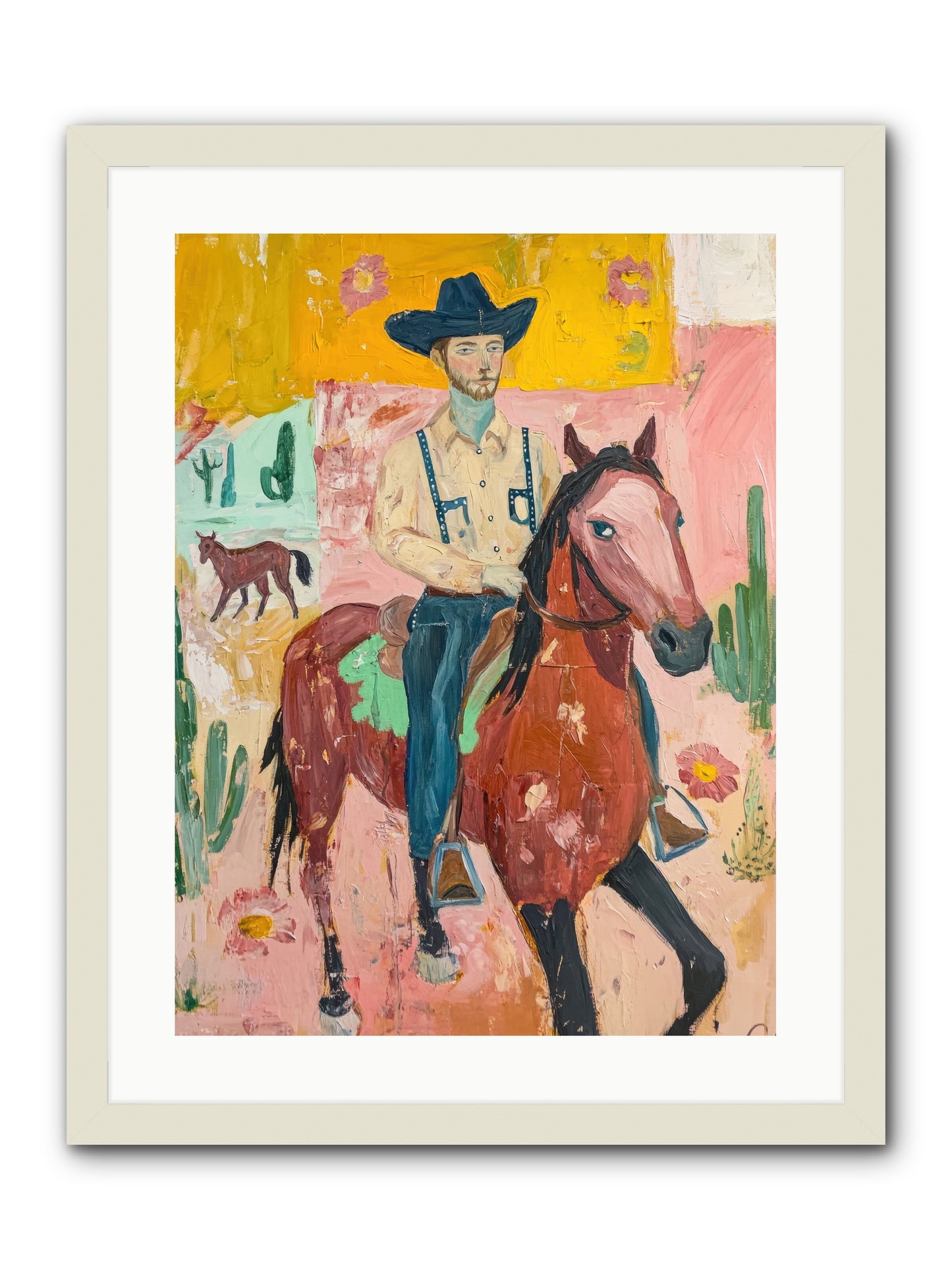 Rough Stock Glory -- Framed Print - White 18x24