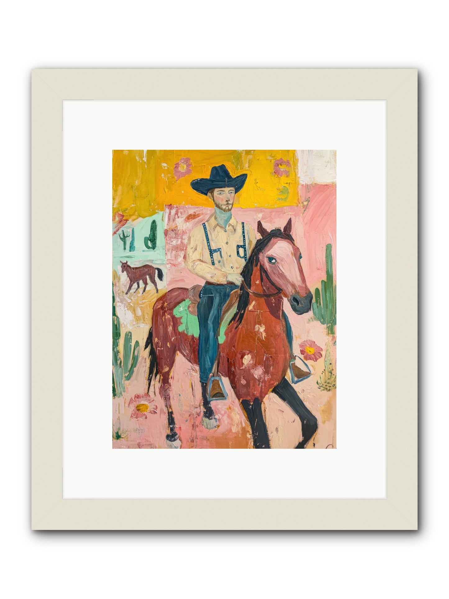 Rough Stock Glory -- Framed Print - White 9x12