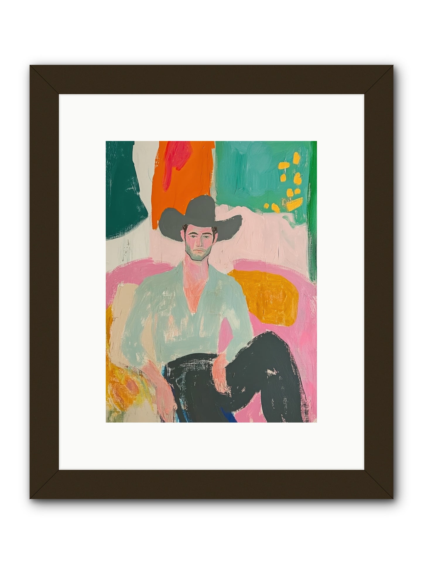 Roughstock Rider -- Framed Print - Black 9x12