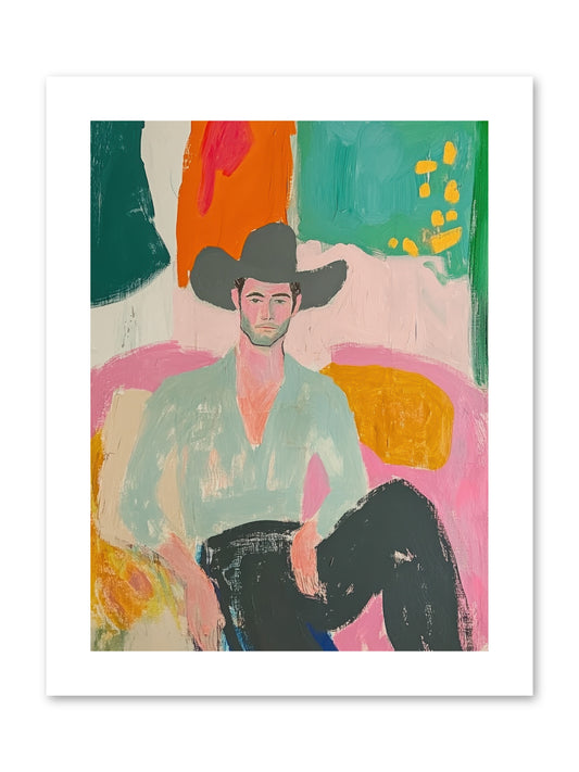 Roughstock Rider -- Paper Print 9x12