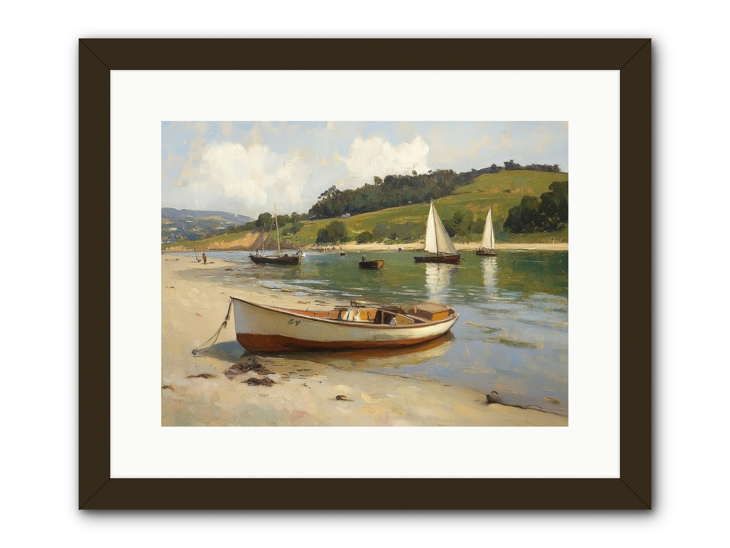 Rowing Hour -- Framed Print - Black 16x12
