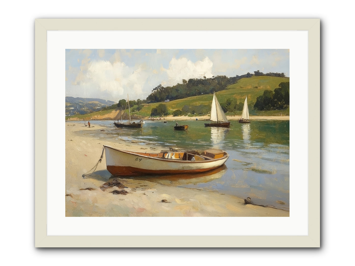 Rowing Hour -- Framed Print - White 24x18