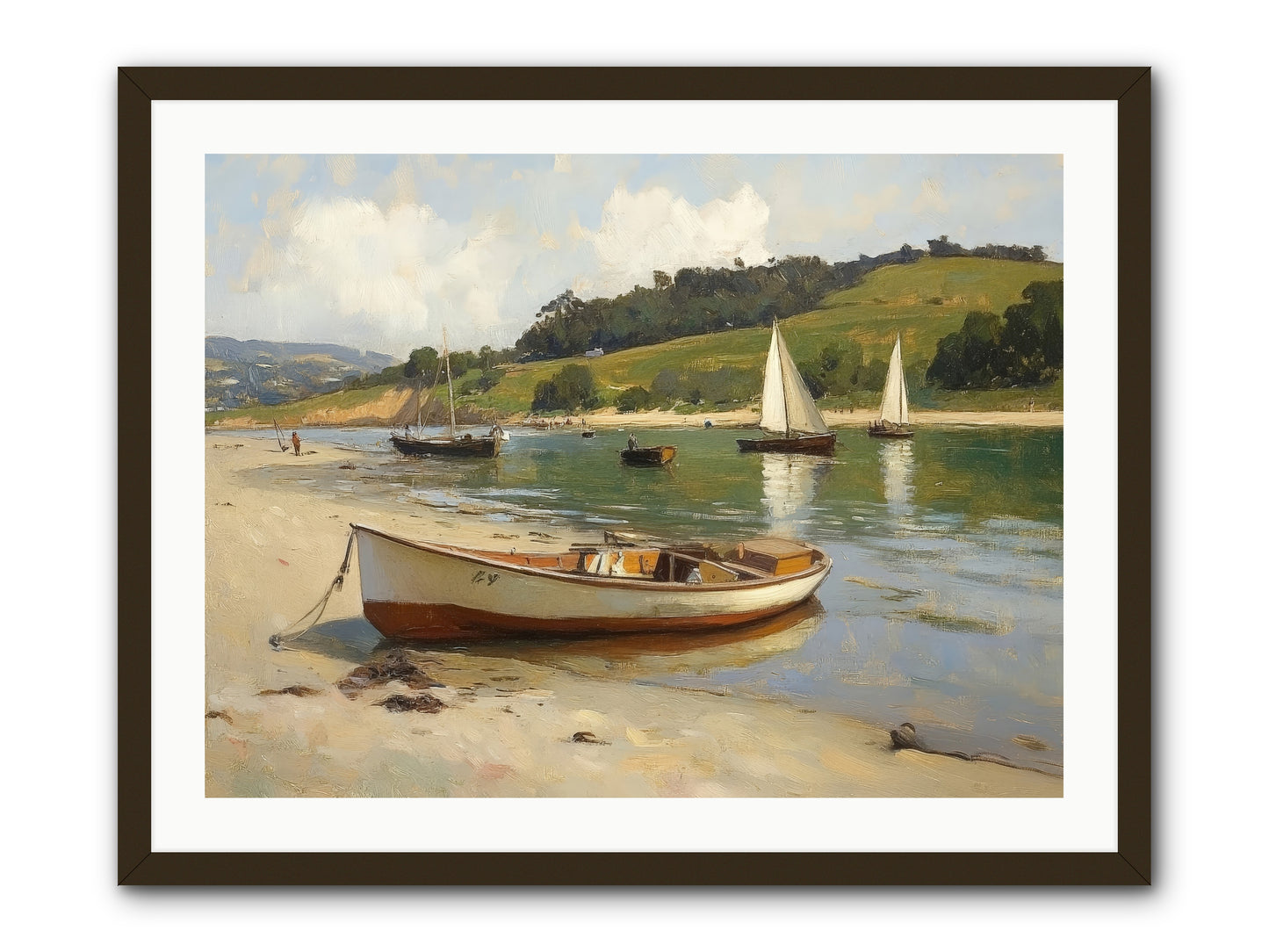 Rowing Hour -- Framed Print - Black 32x24