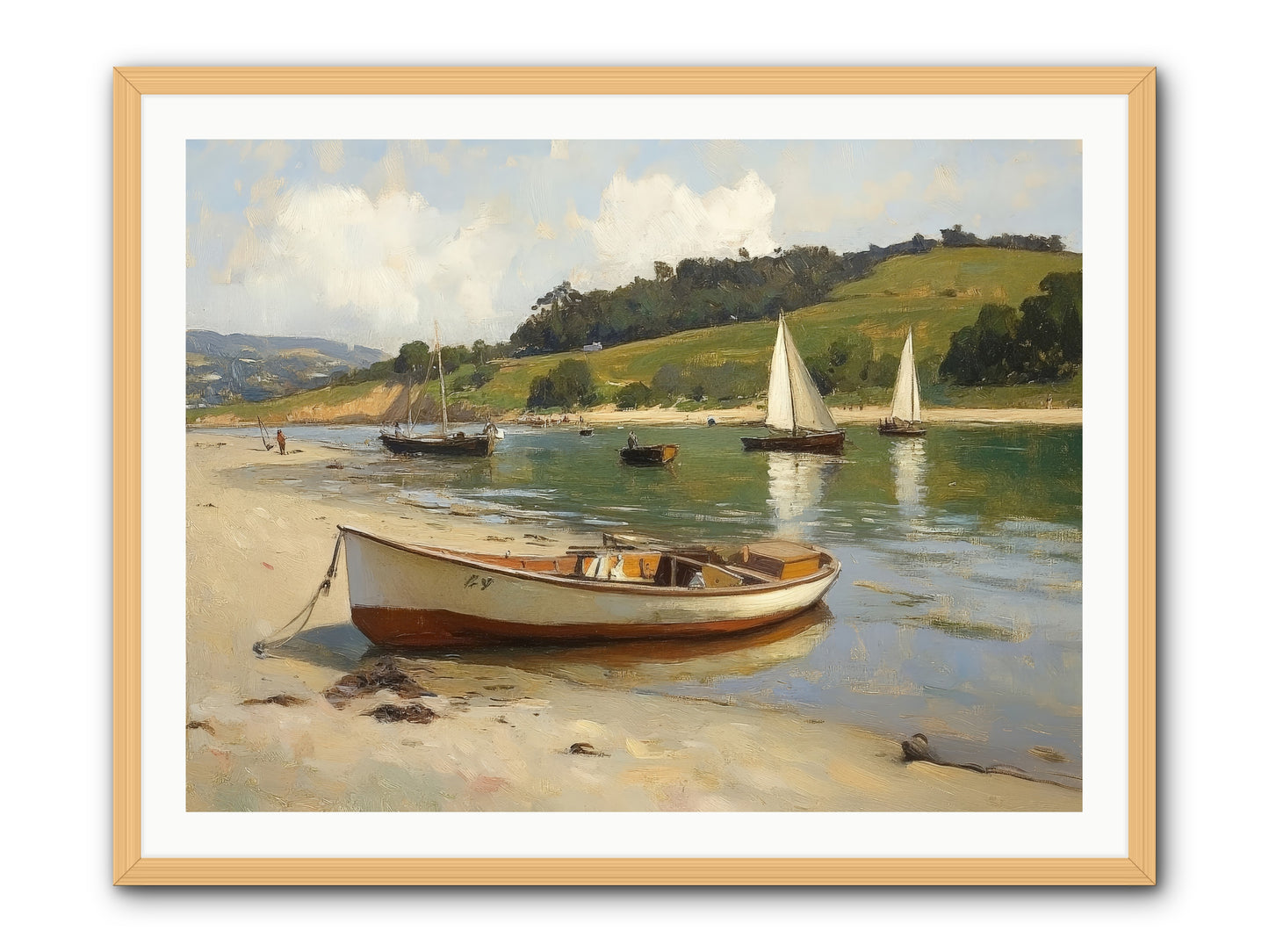 Rowing Hour -- Framed Print - Natural 40x30