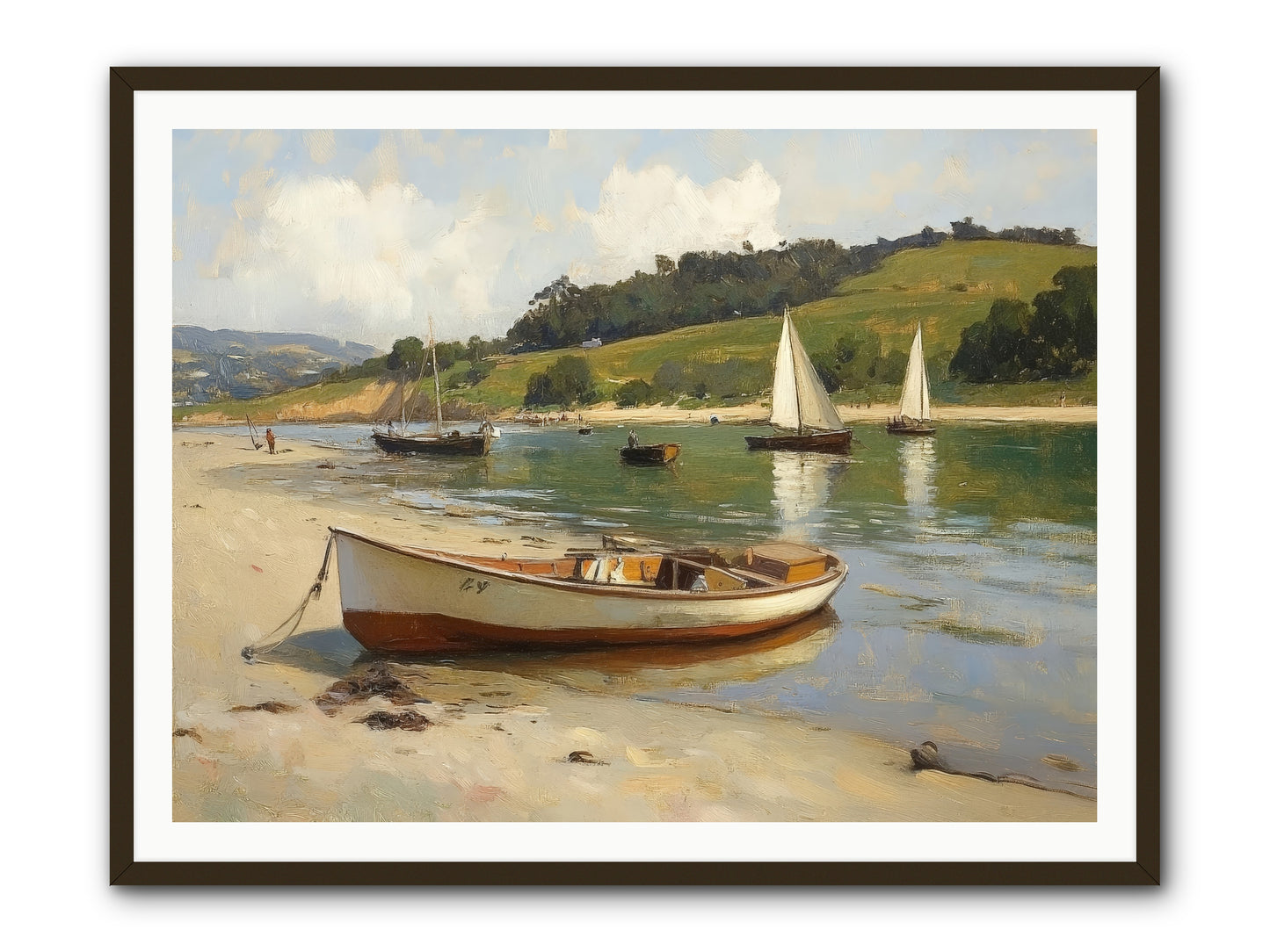 Rowing Hour -- Framed Print - Black 48x36