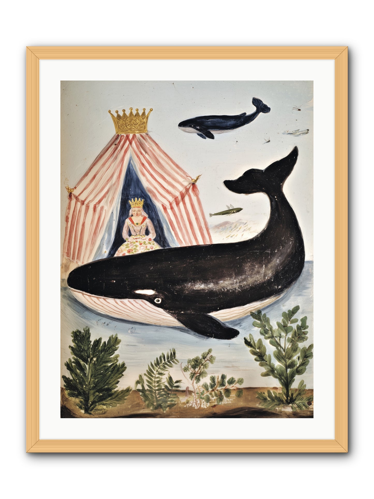 Royal Court -- Framed Print - Natural 24x32