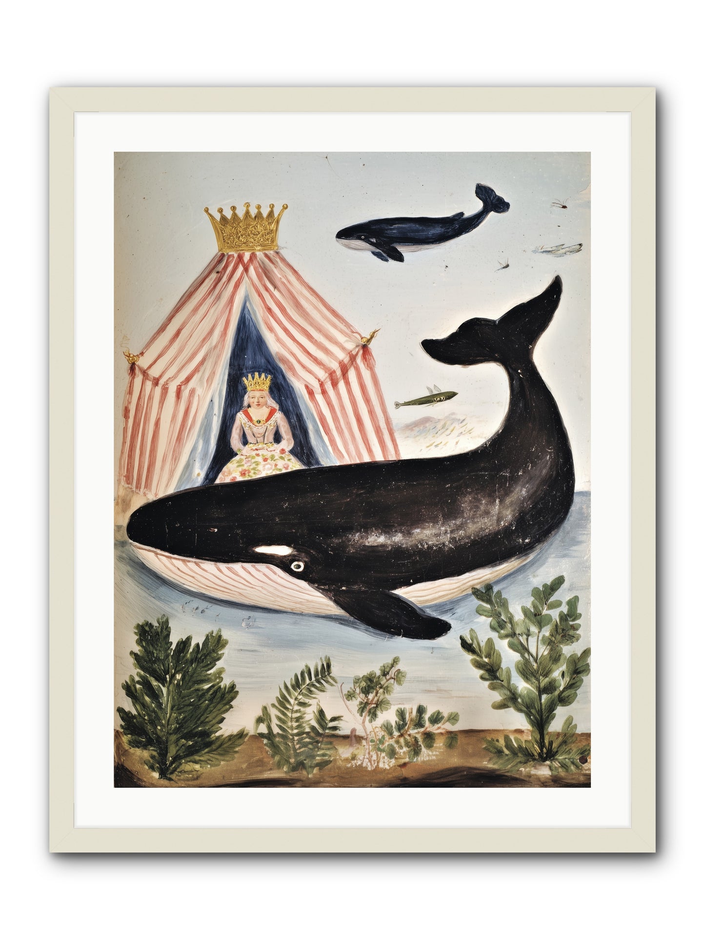 Royal Court -- Framed Print - White 24x32