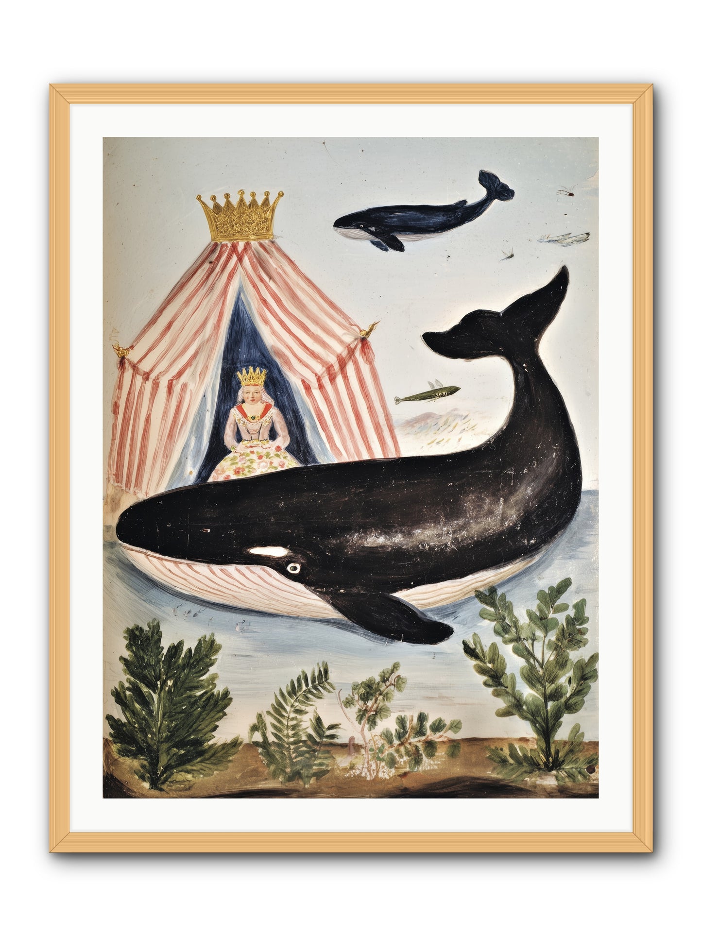 Royal Court -- Framed Print - Natural 30x40