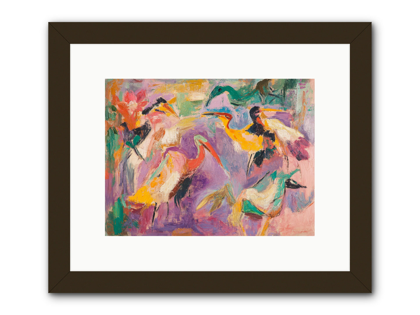 Royal Flock -- Framed Print - Black 12x9