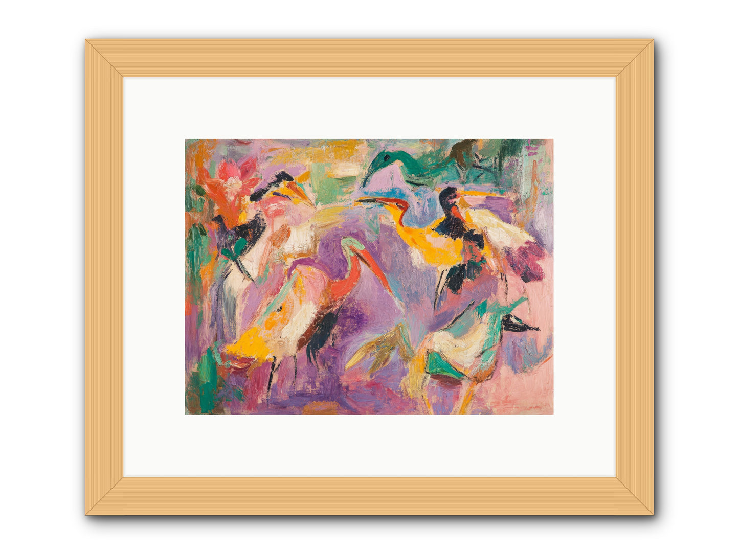Royal Flock -- Framed Print - Natural 12x9
