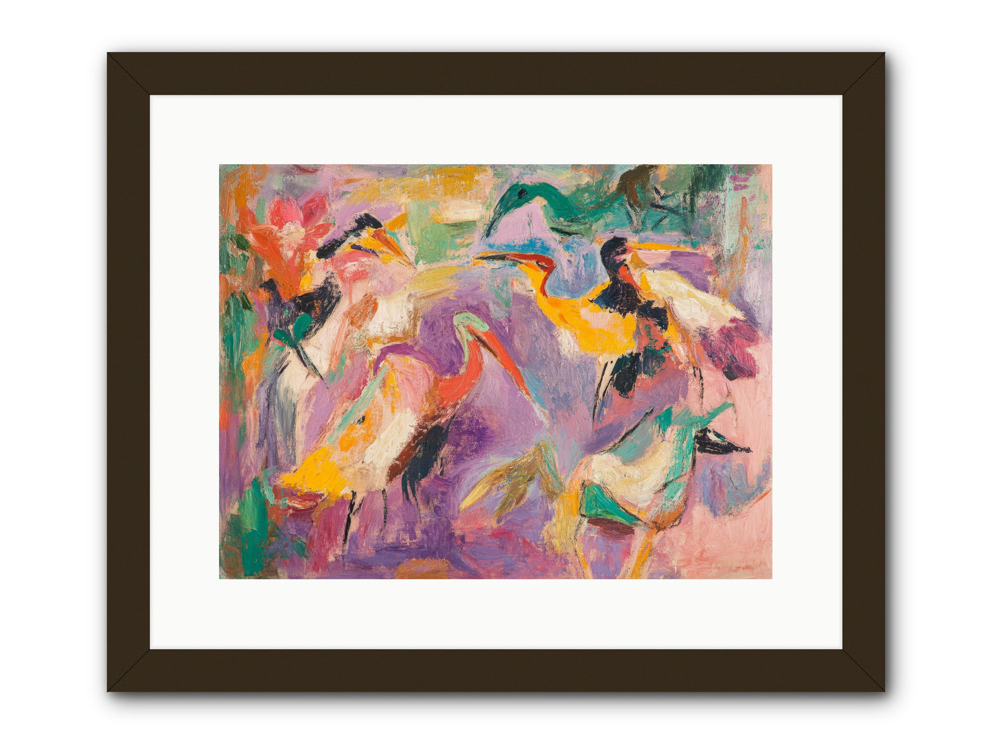 Royal Flock -- Framed Print - Black 16x12