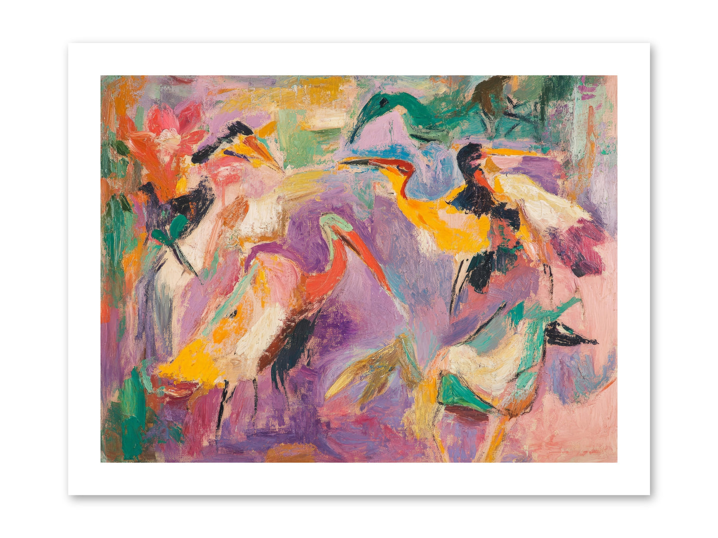 Royal Flock -- Loose Canvas Print 16x12