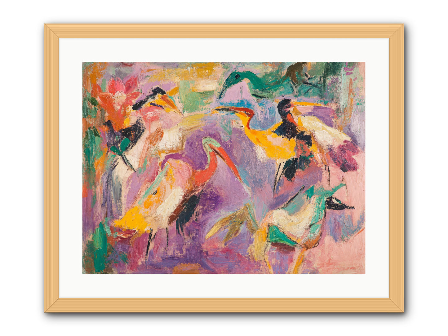 Royal Flock -- Framed Print - Natural 24x18