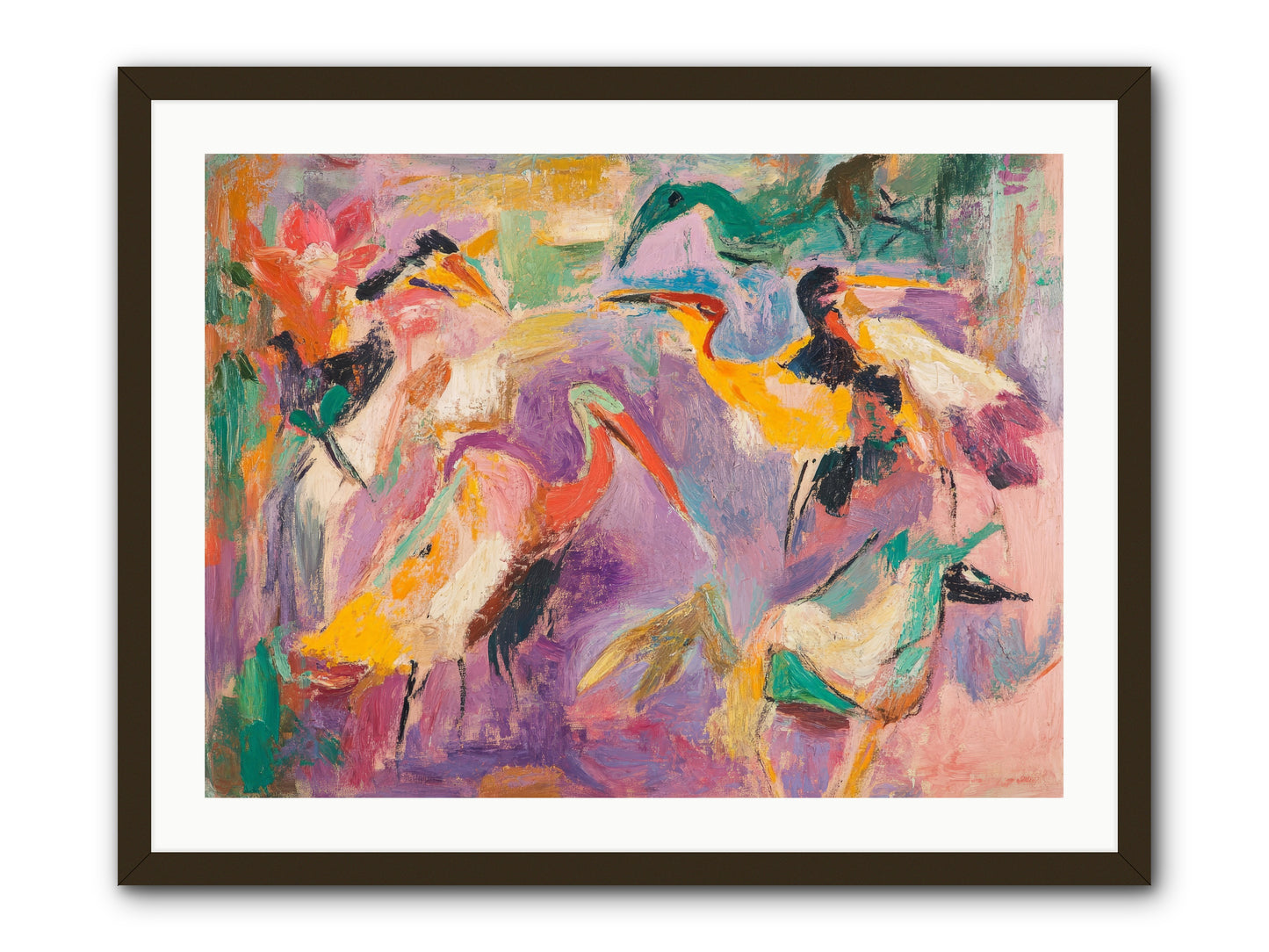 Royal Flock -- Framed Print - Black 32x24