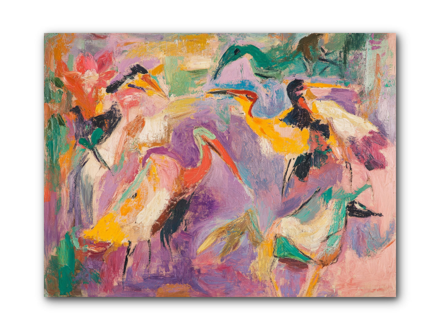 Royal Flock -- Wrapped Canvas 12x9