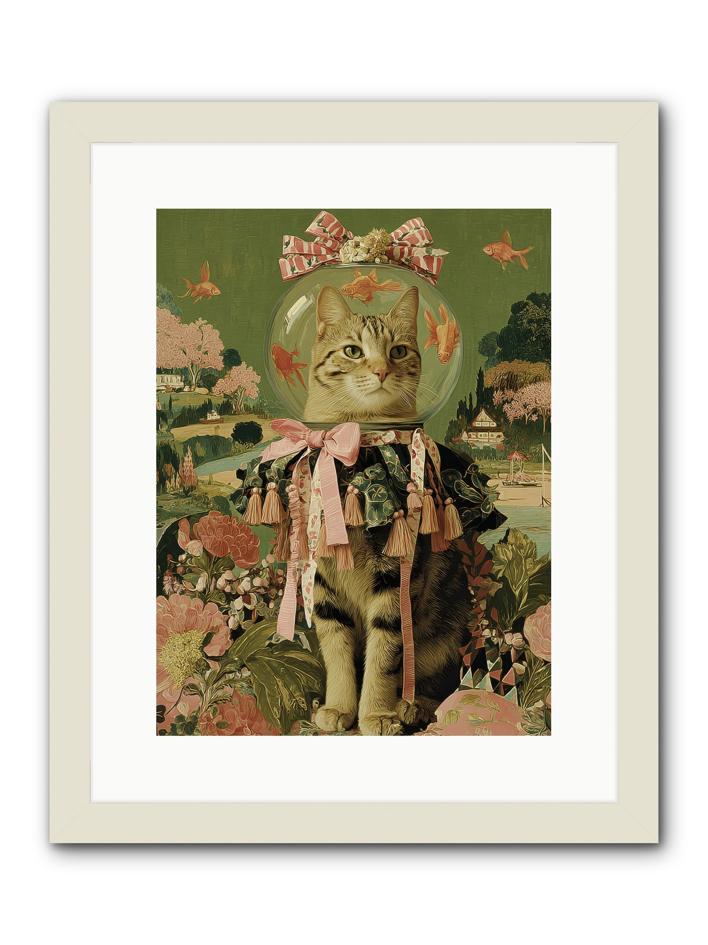 Royal Holiday -- Framed Print - White 12x16