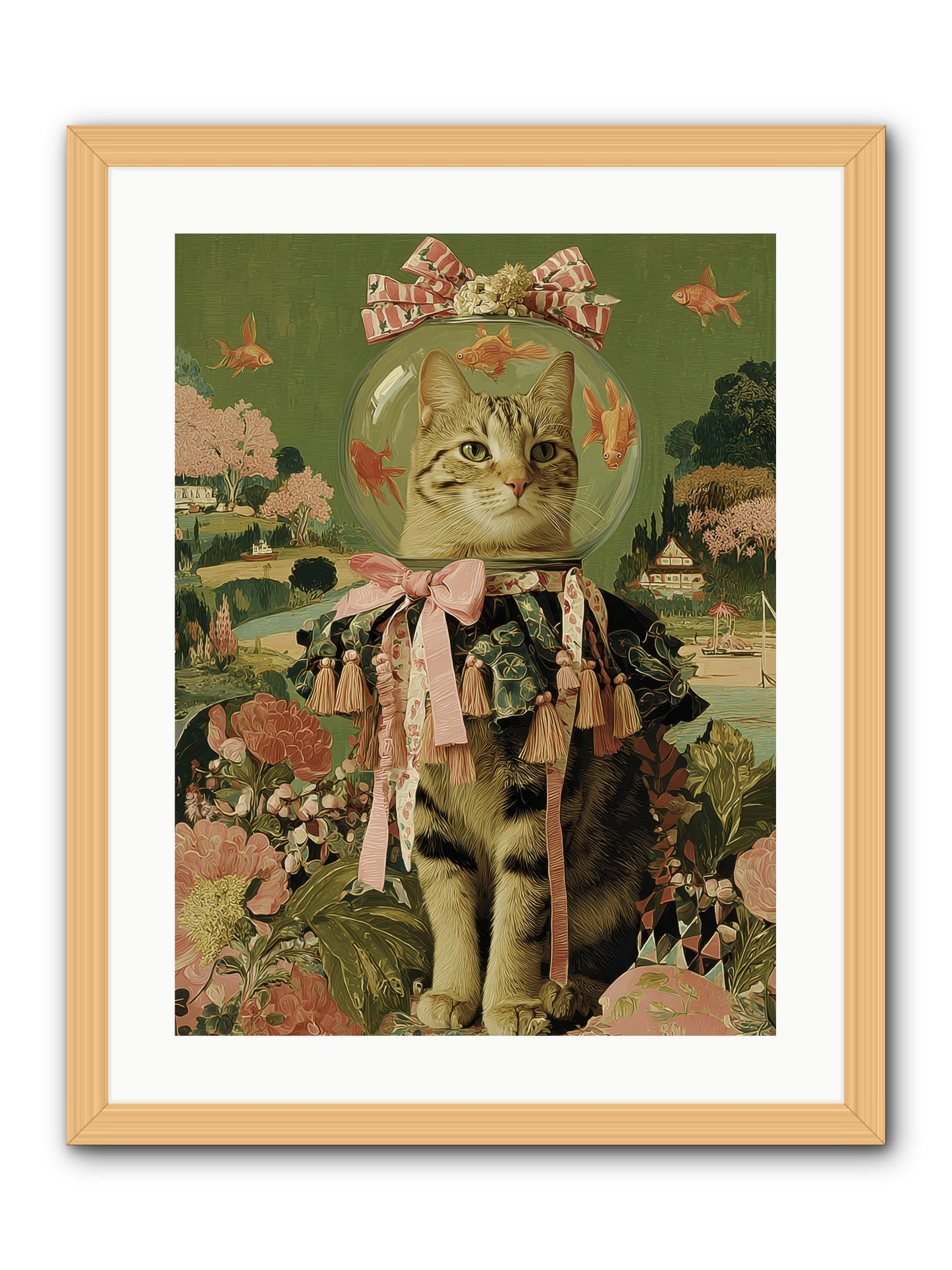 Royal Holiday -- Framed Print - Natural 18x24