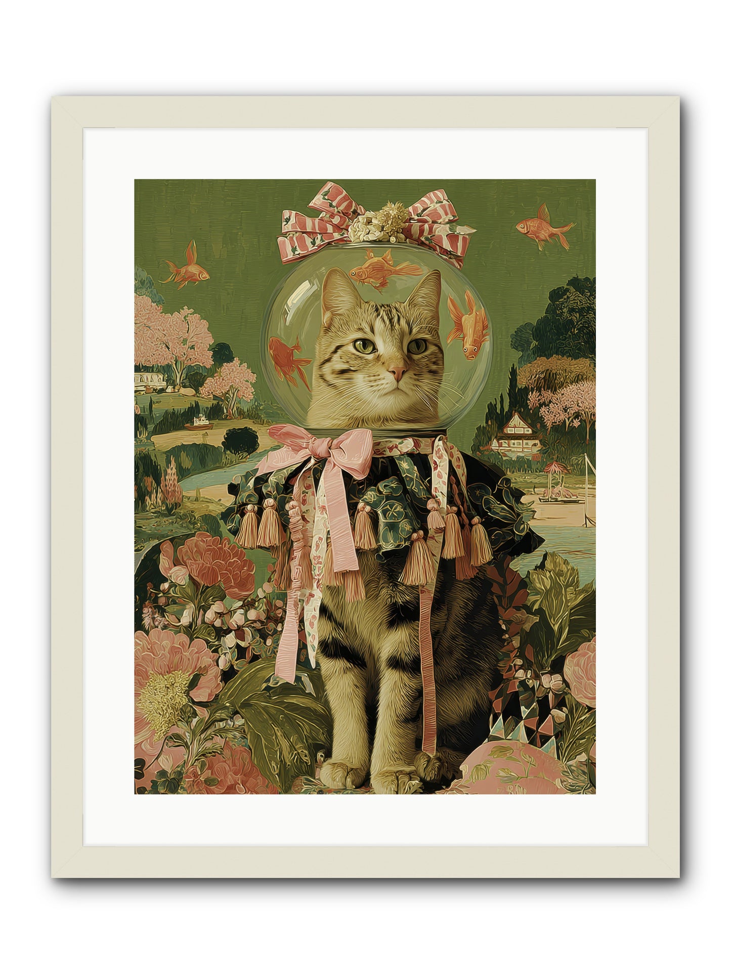 Royal Holiday -- Framed Print - White 18x24