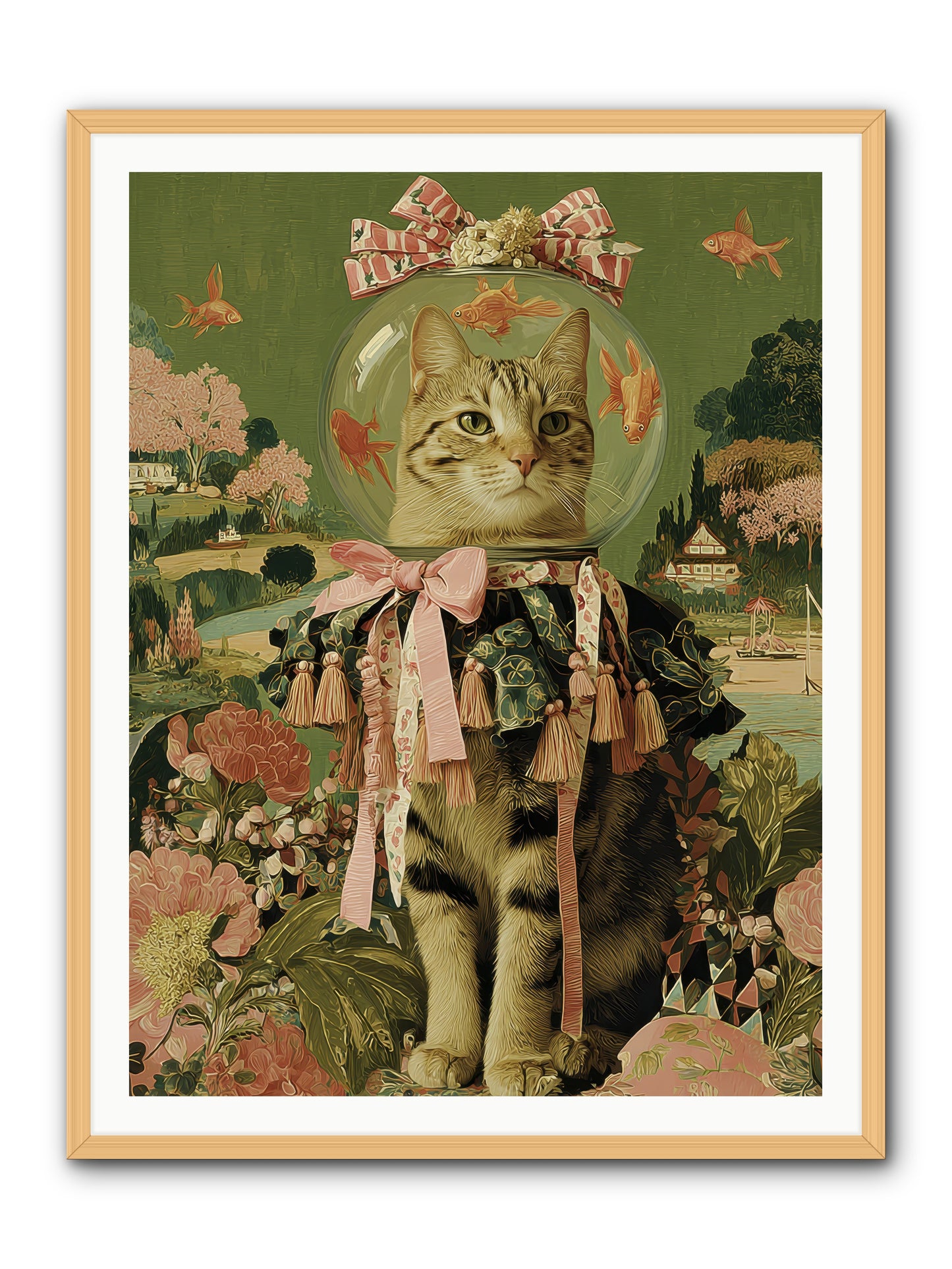Royal Holiday -- Framed Print - Natural 36x48