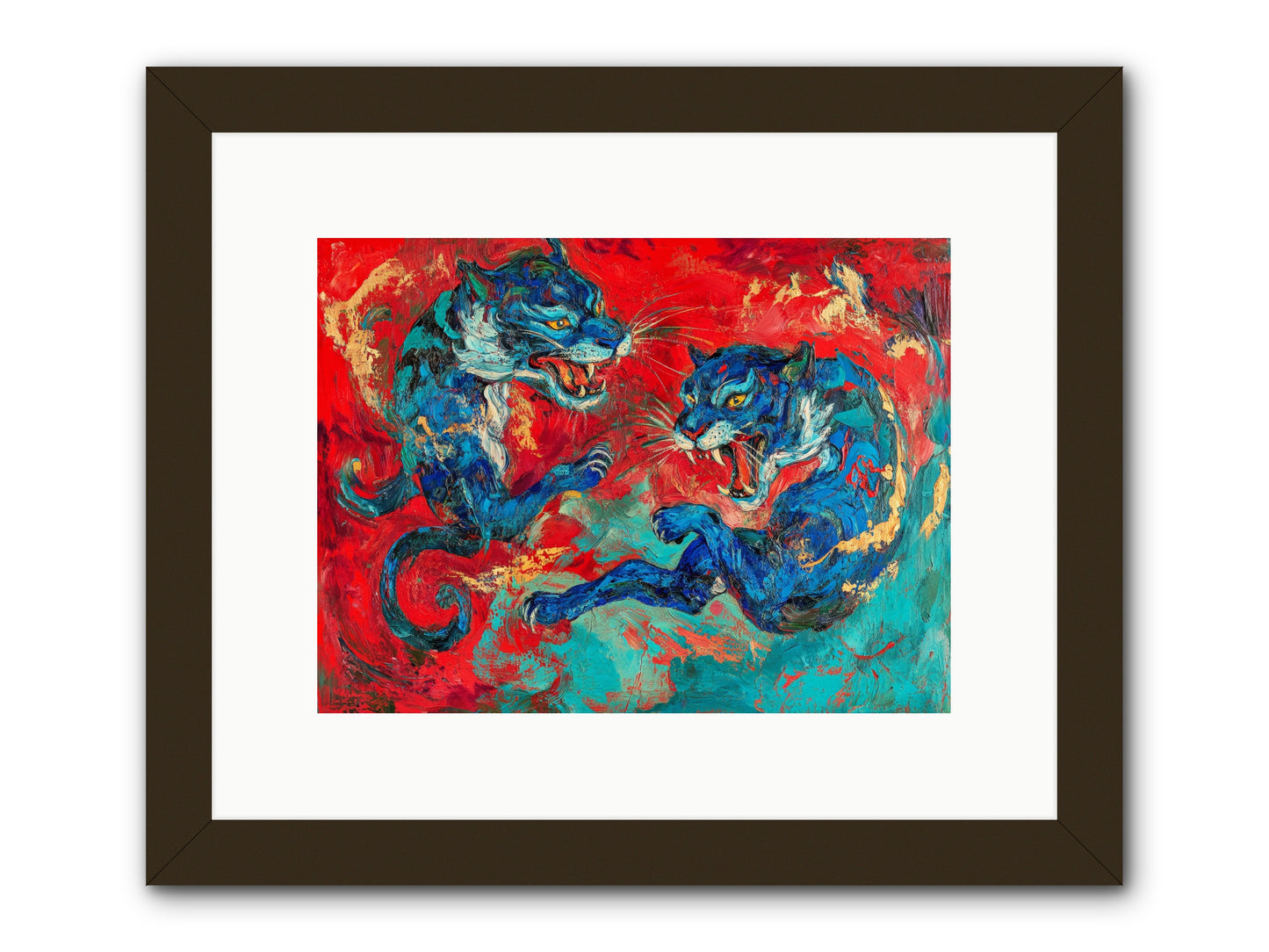 Royal Tiger Ballet -- Framed Print - Black 12x9