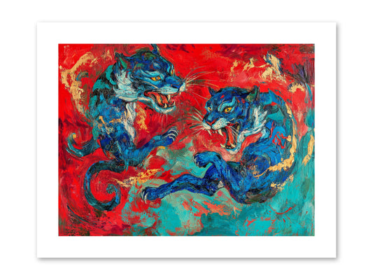 Royal Tiger Ballet -- Paper Print 12x9