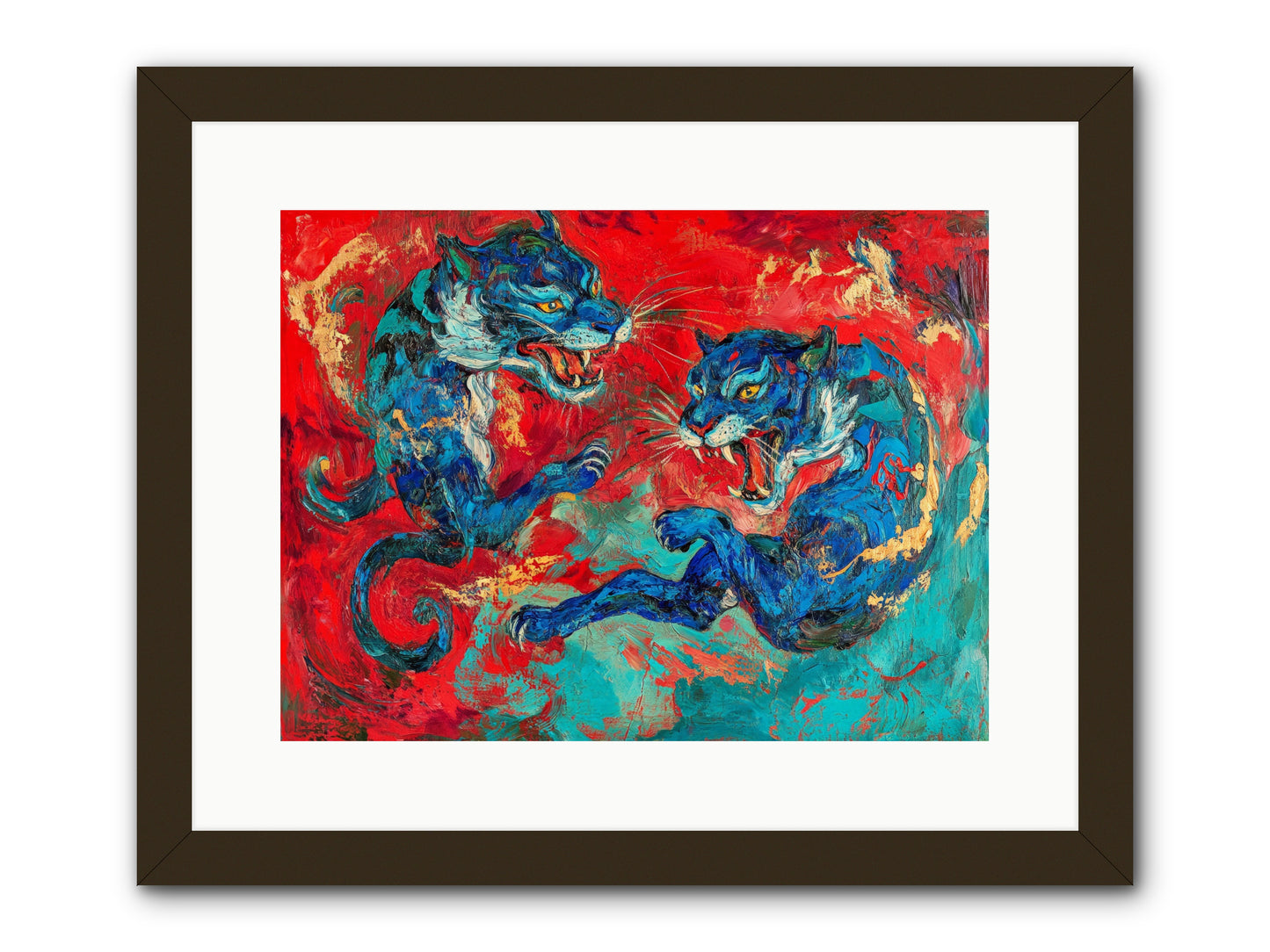 Royal Tiger Ballet -- Framed Print - Black 16x12
