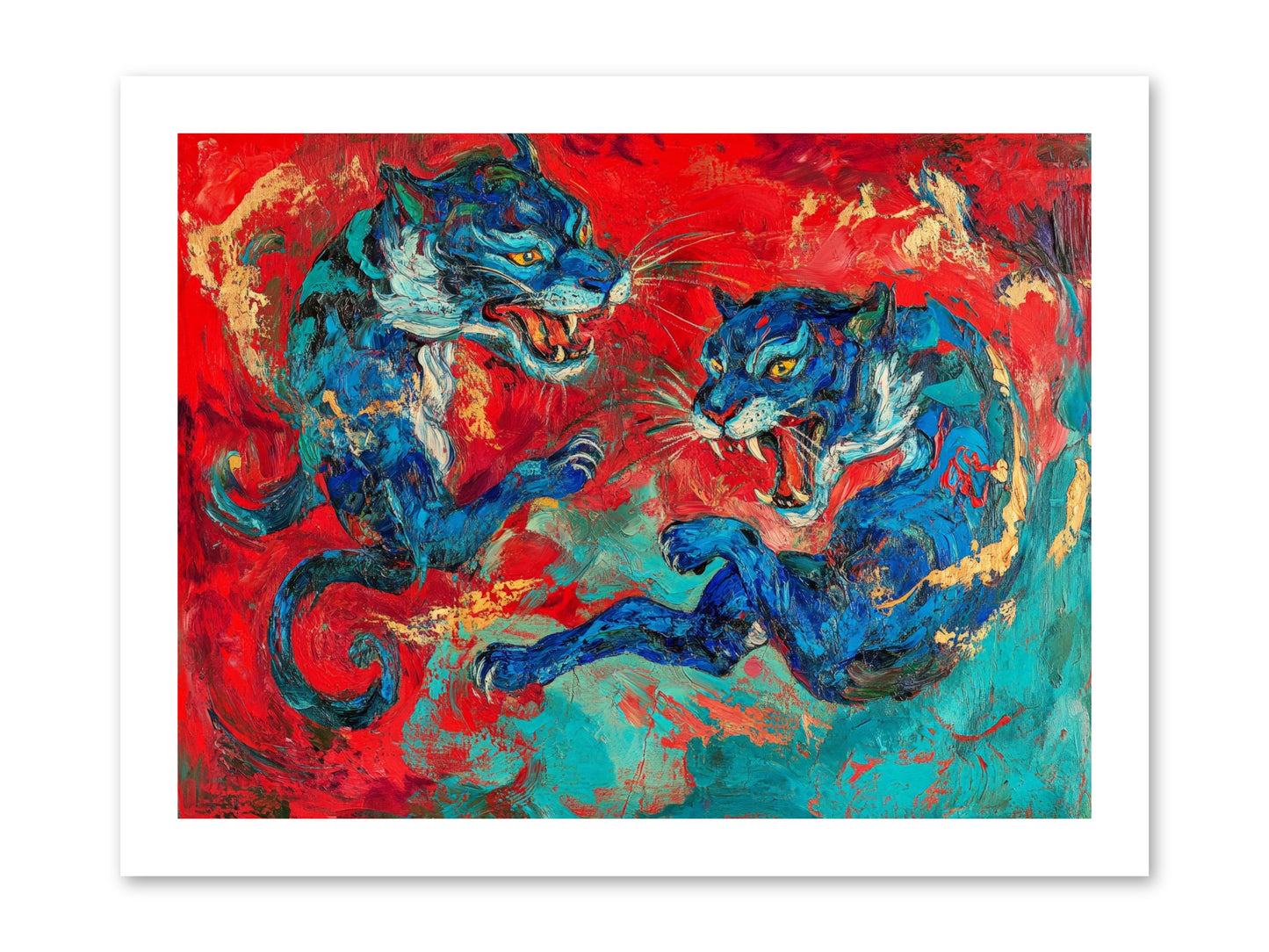 Royal Tiger Ballet -- Loose Canvas Print 16x12