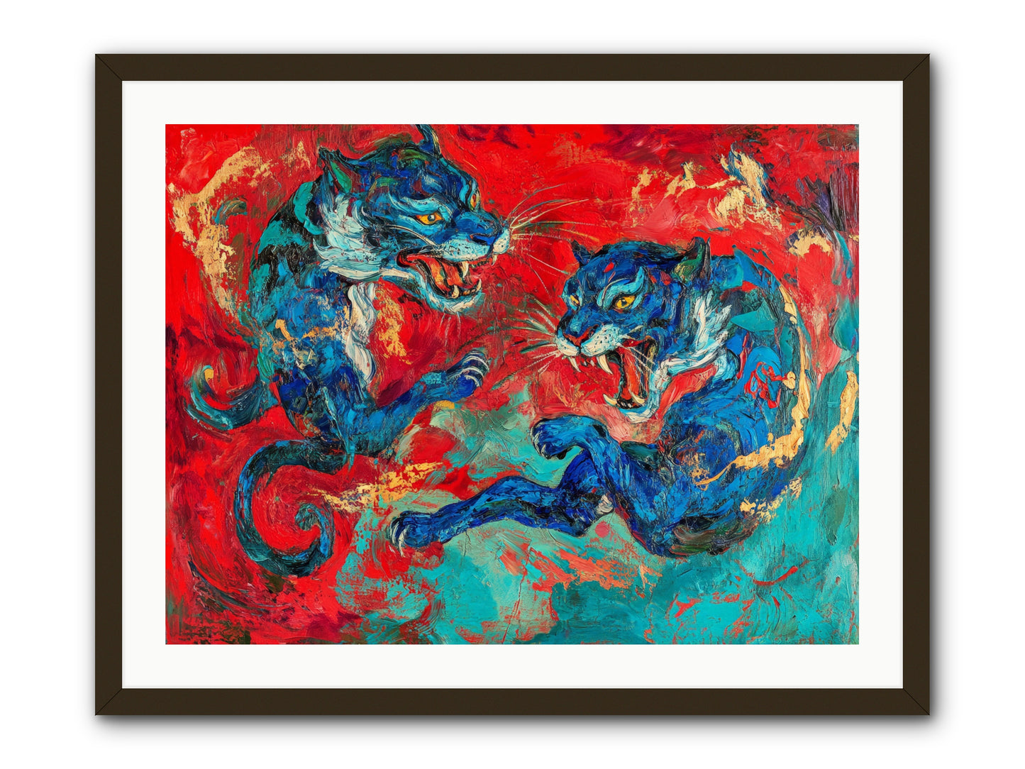 Royal Tiger Ballet -- Framed Print - Black 32x24