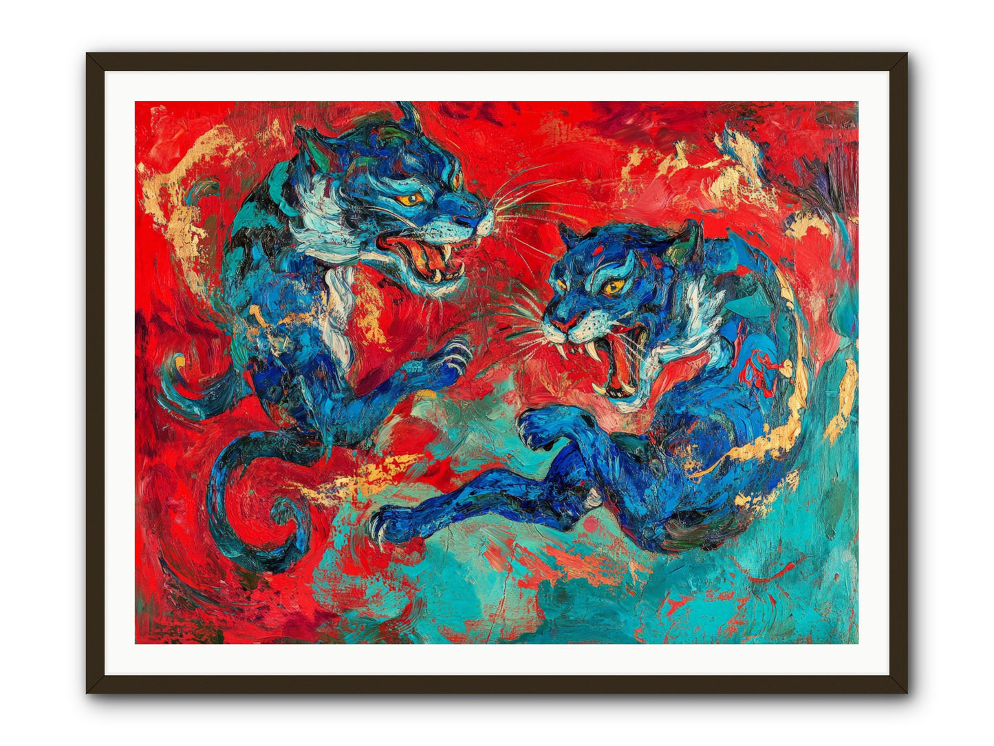 Royal Tiger Ballet -- Framed Print - Black 48x36