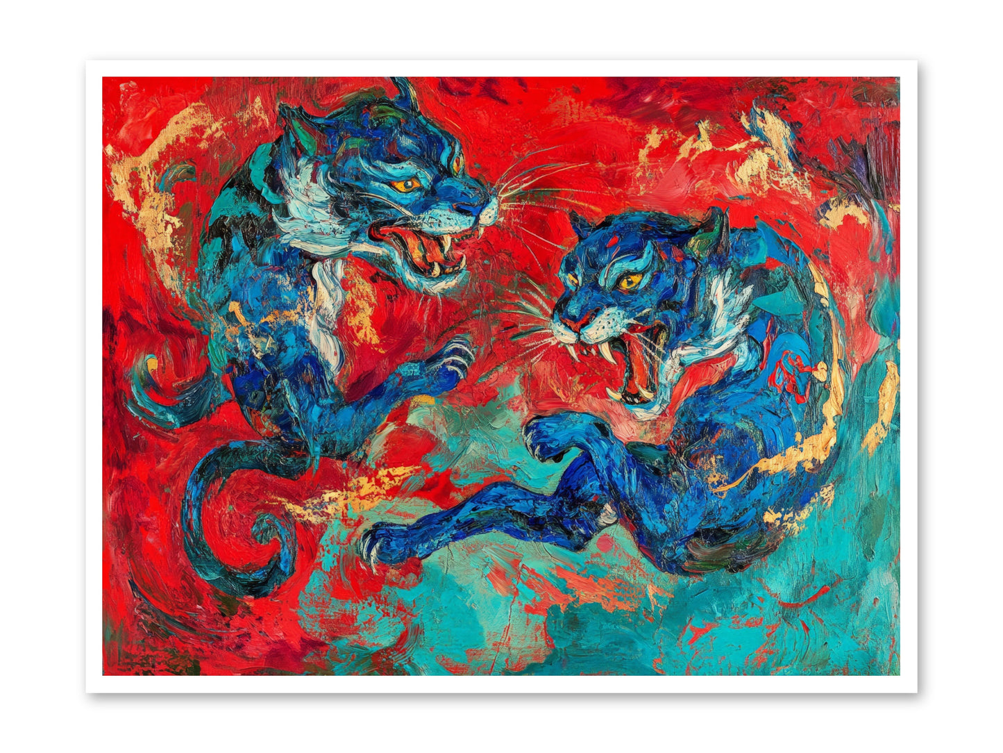 Royal Tiger Ballet -- Loose Canvas Print 48x36