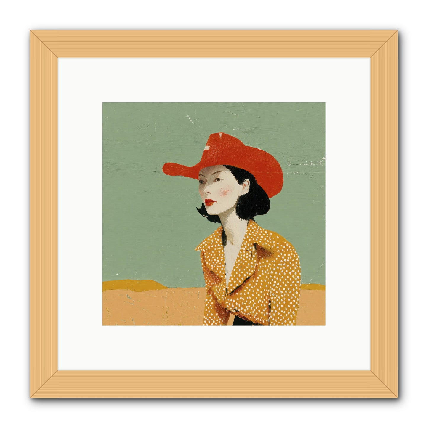Royalty Meets Ritual -- Framed Print - Natural 10x10