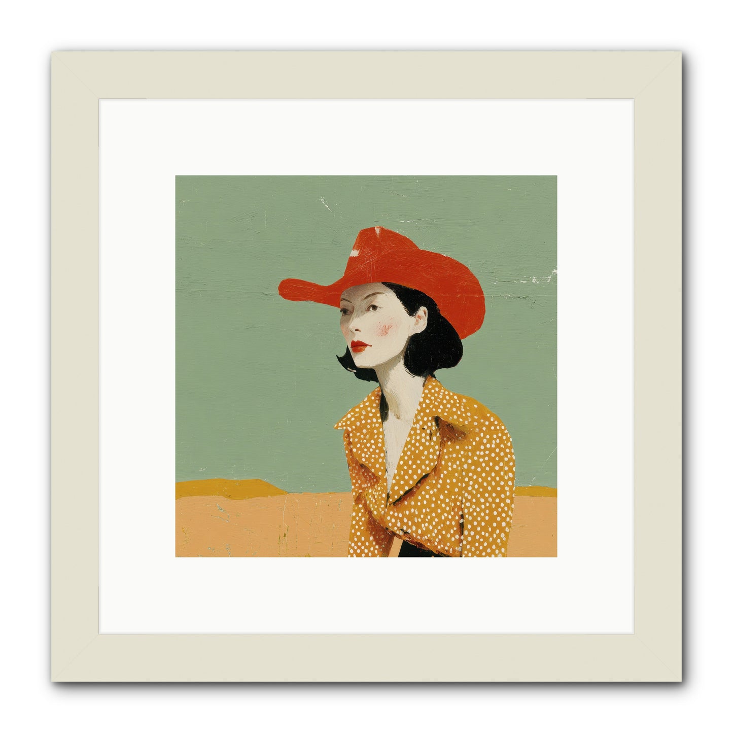 Royalty Meets Ritual -- Framed Print - White 10x10
