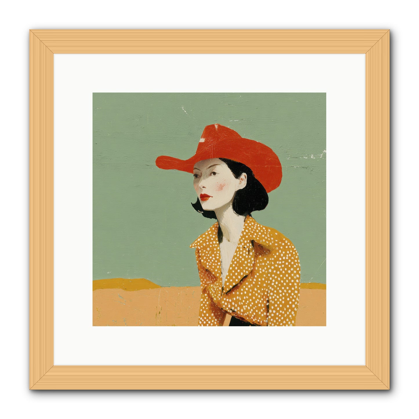 Royalty Meets Ritual -- Framed Print - Natural 12x12