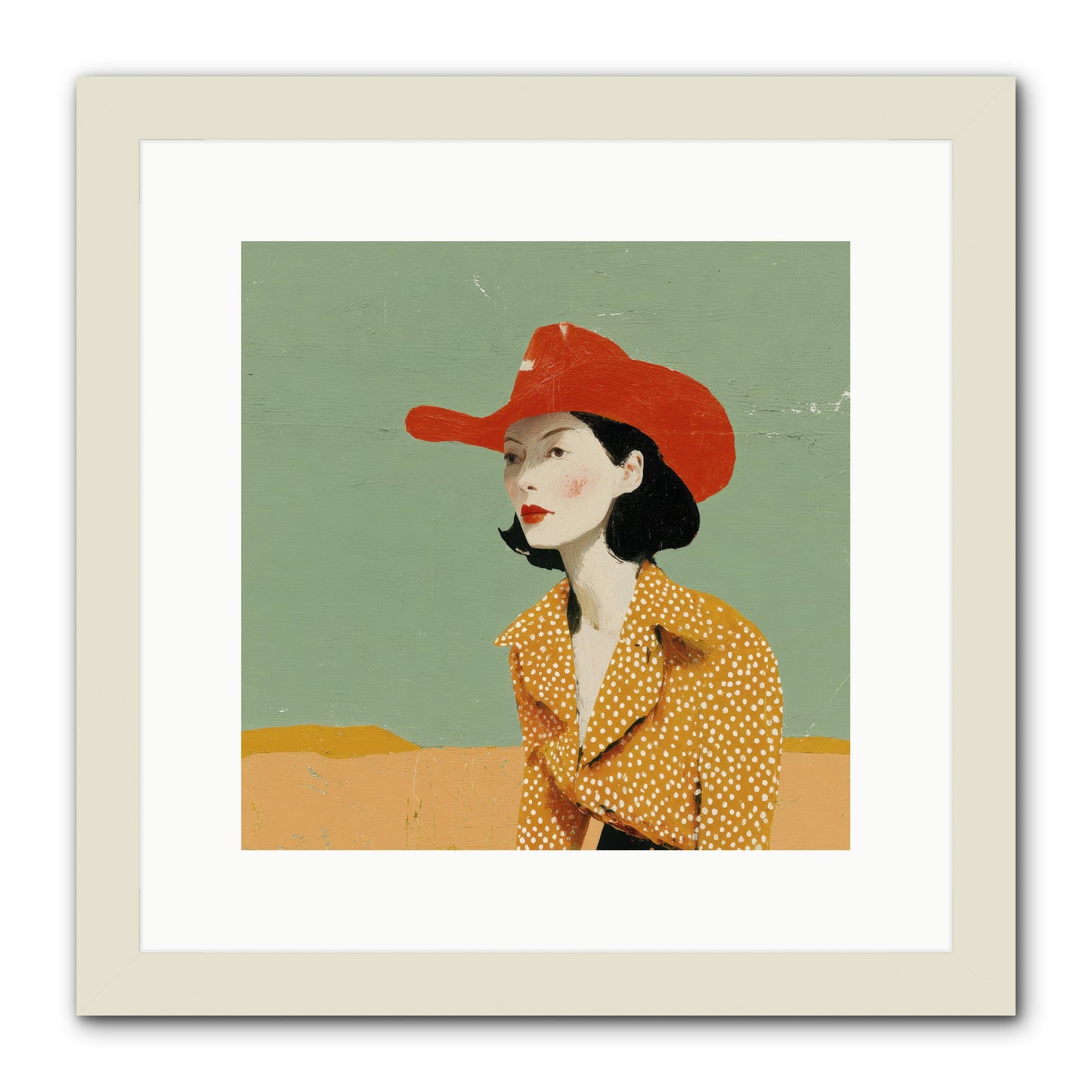 Royalty Meets Ritual -- Framed Print - White 12x12