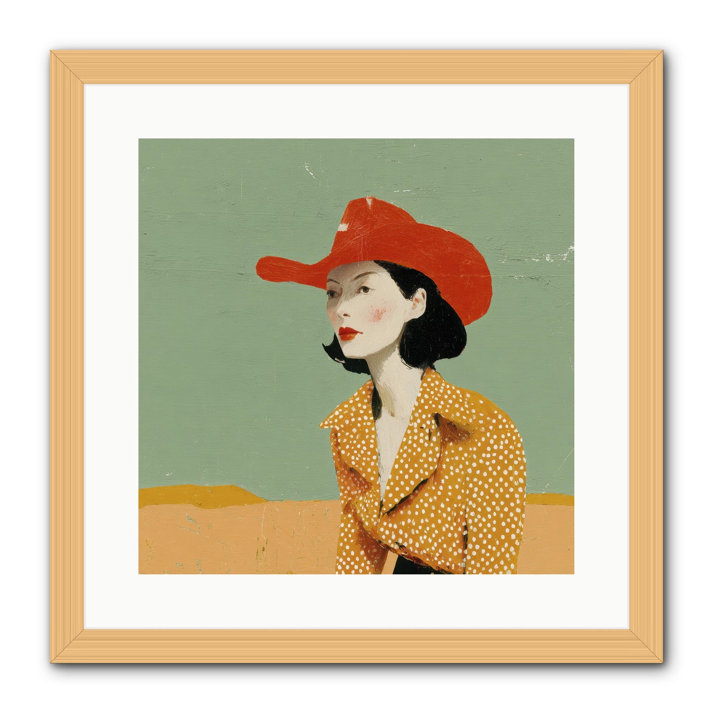 Royalty Meets Ritual -- Framed Print - Natural 16x16