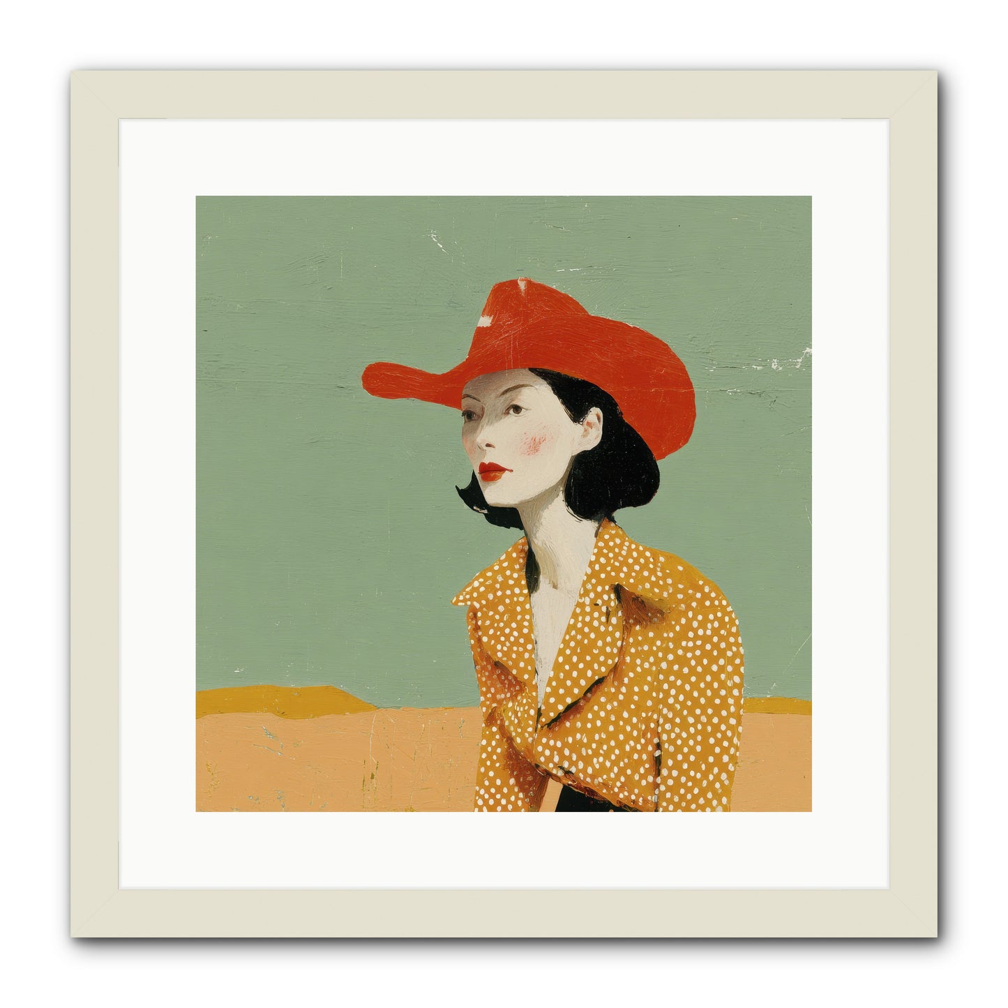 Royalty Meets Ritual -- Framed Print - White 16x16