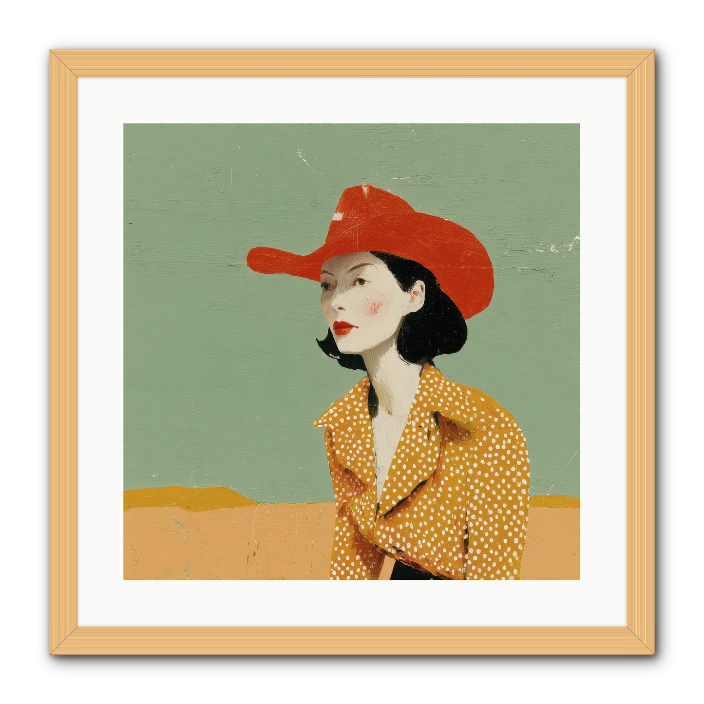 Royalty Meets Ritual -- Framed Print - Natural 20x20