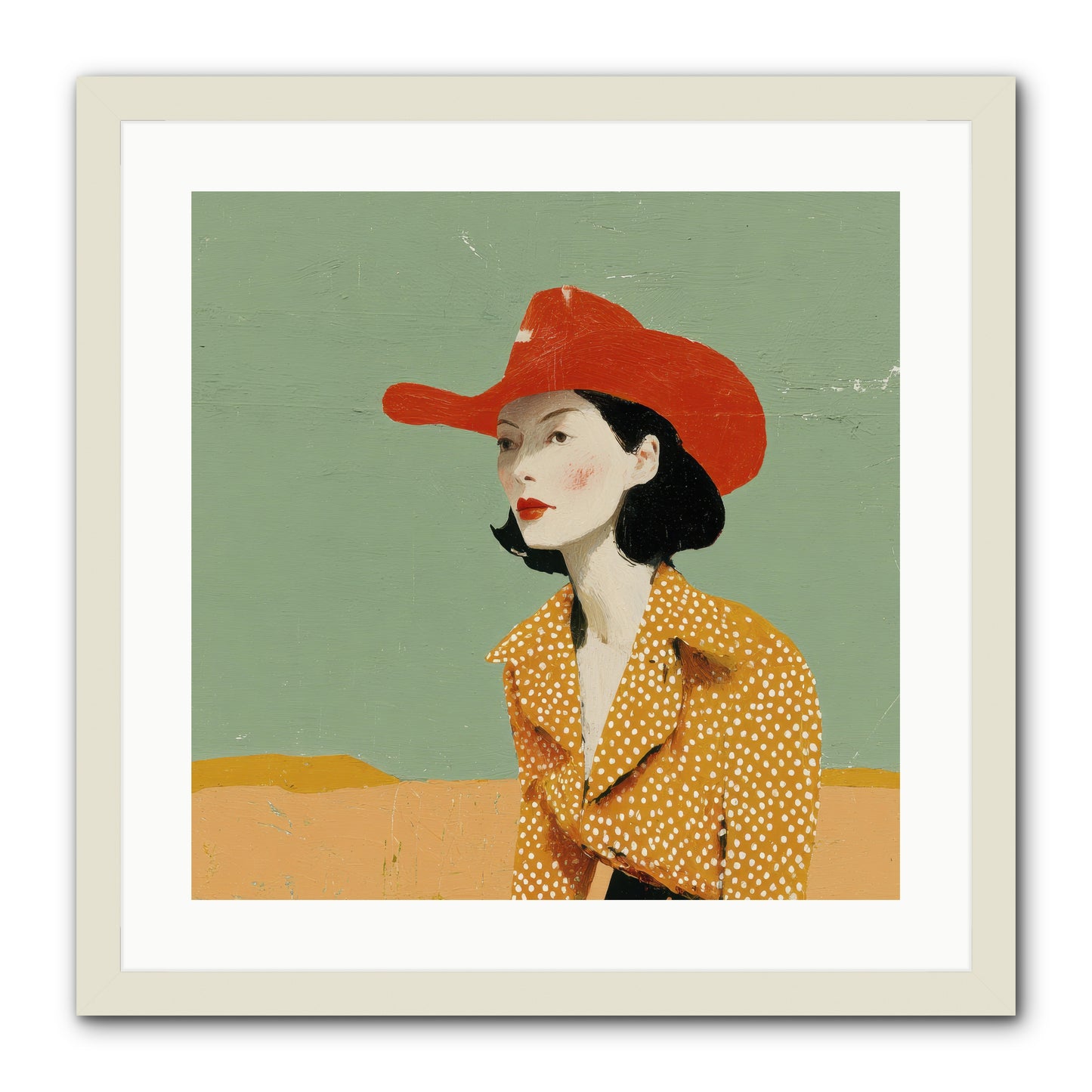 Royalty Meets Ritual -- Framed Print - White 20x20