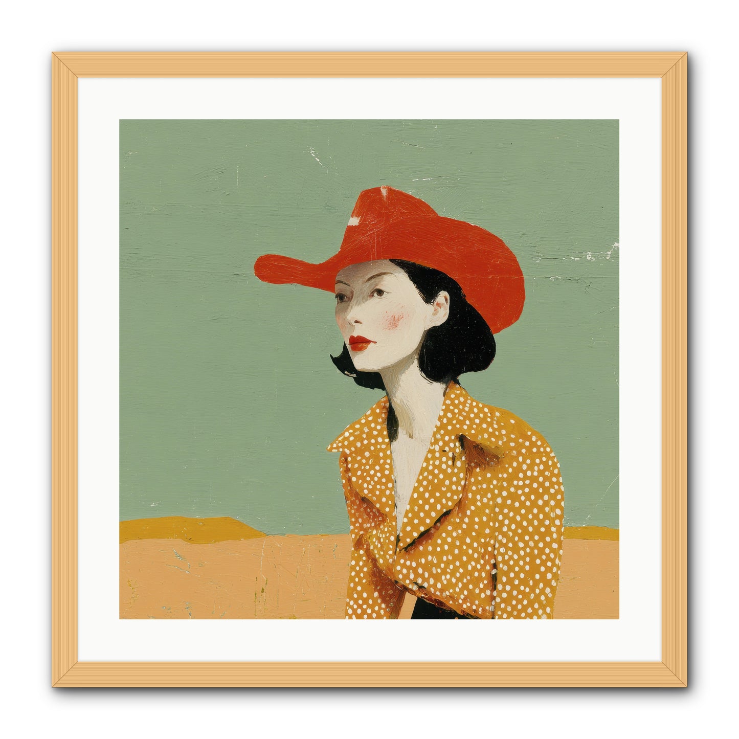 Royalty Meets Ritual -- Framed Print - Natural 24x24