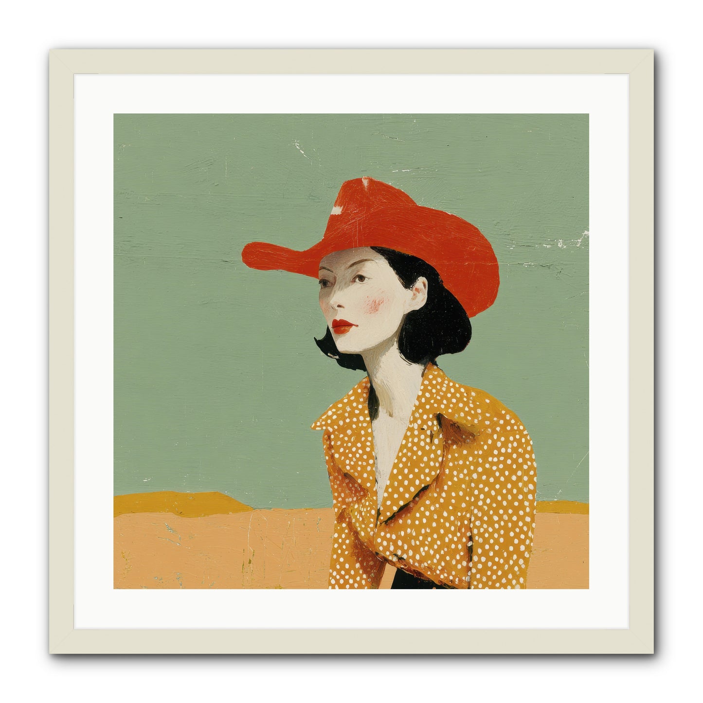 Royalty Meets Ritual -- Framed Print - White 24x24
