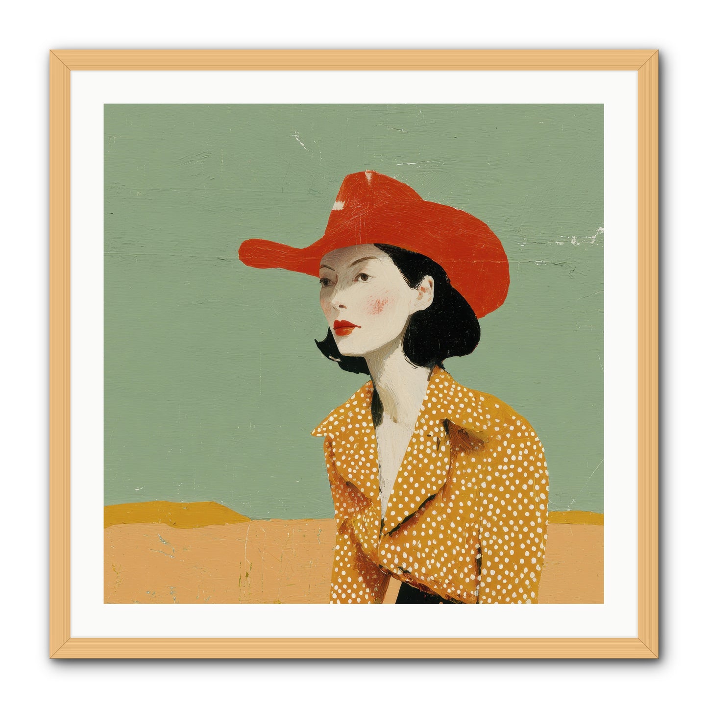 Royalty Meets Ritual -- Framed Print - Natural 30x30