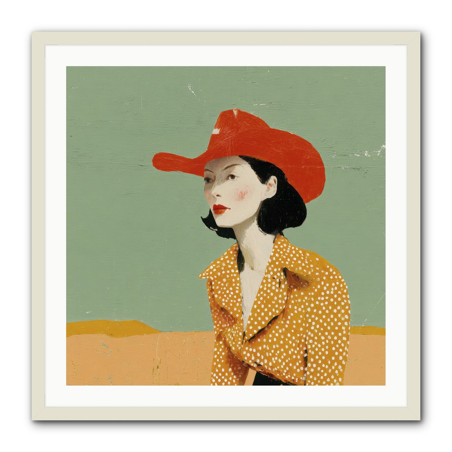 Royalty Meets Ritual -- Framed Print - White 30x30