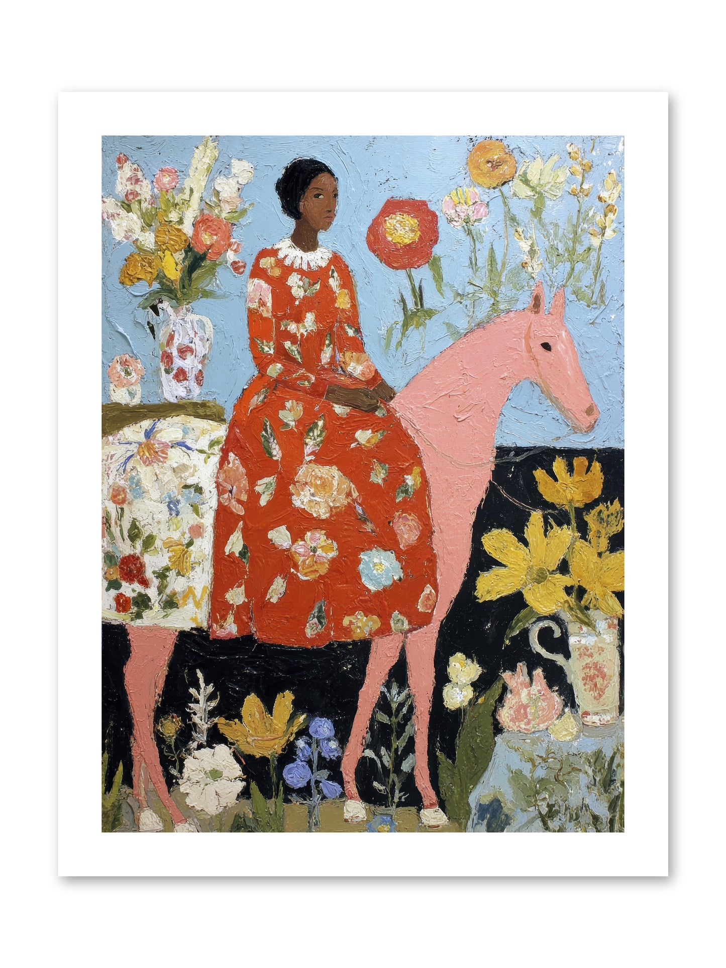 Ruby Lace & Morning -REZ -- Loose Canvas Print 12x16