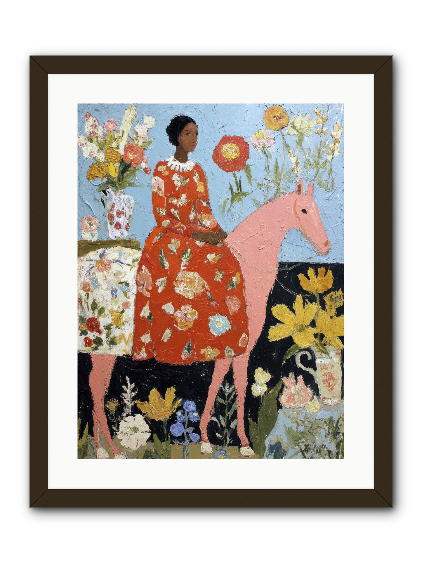 Ruby Lace & Morning -REZ -- Framed Print - Black 18x24